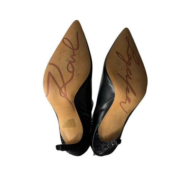 Karl Lagerfeld Paris Clea Leather Embellished Ankle Boots Black Size 6 - Picture 6 of 7